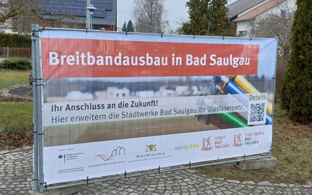 Geförderter Breitbandausbau in Bad Saulgau startet